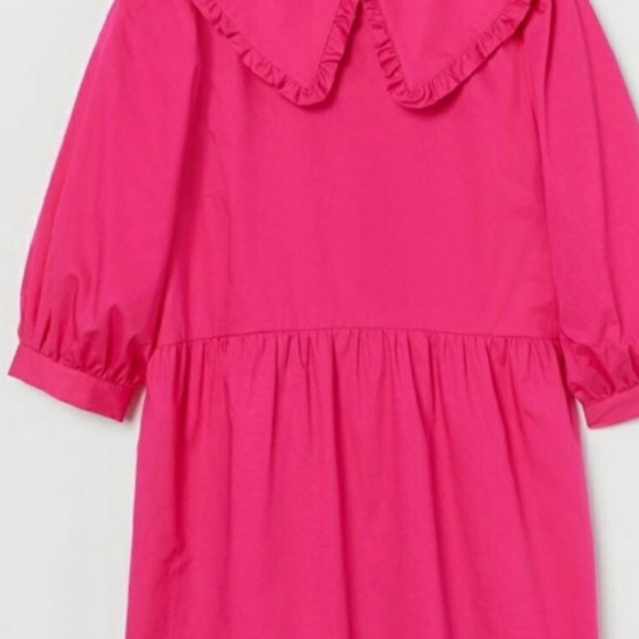H&M Dresses & Skirts - Cerise poplin collar baby doll dress